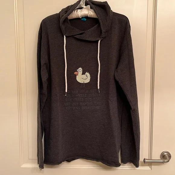 Funny Chicken Pullover Hoodie Unisex Large - Picture 2 of 12